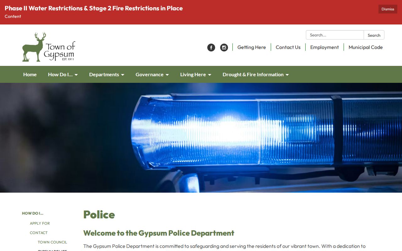 Gypsum Eagle County sheriff police services and arrest records source
